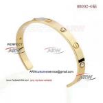 Perfect Replica Cartier Love Open Bracelet - Yellow Gold and Diamonds